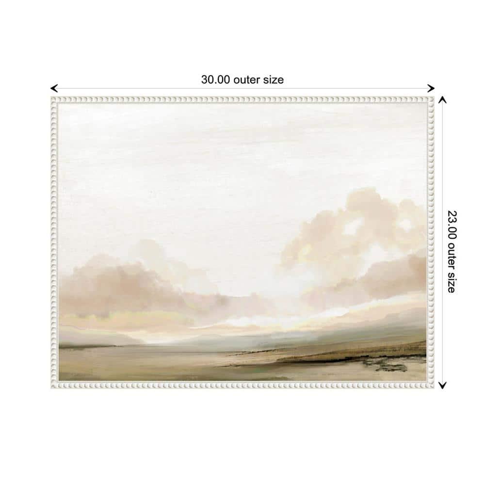 30"x23" Southern Landscape by Dan Hobday Framed Canvas Wall Art Print White - Amanti Art: Modern Abstract Lithograph, Polystyrene Frame