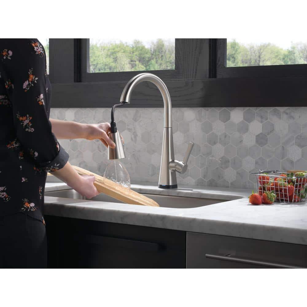 Lenta Pull Down Sprayer Touch Kitchen Sink Faucet, Touch Control Kitchen Faucet