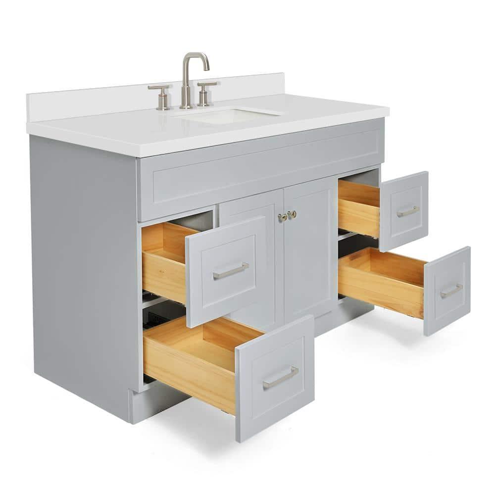 Ariel F055s-Wq-Vo Hamlet 55" Freestanding Single Basin Vanity Set - Grey