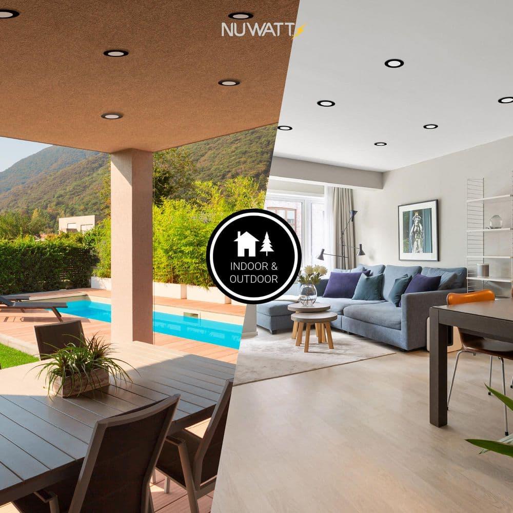 Panel Downlight 6'' Selectable Color Temperature Dimmable Air-Tight IC Rated LED Canless Recessed Lighting Kit