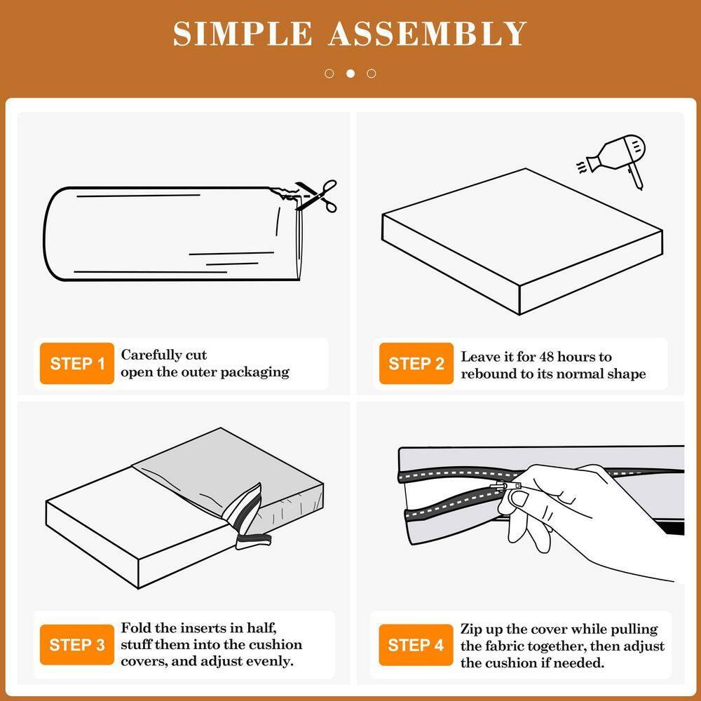 18 in. x 18 in. x 2 in. Outdoor Square Dining Chair Seat Cushion for Patio Furniture, Navy Blue (2-Pack)