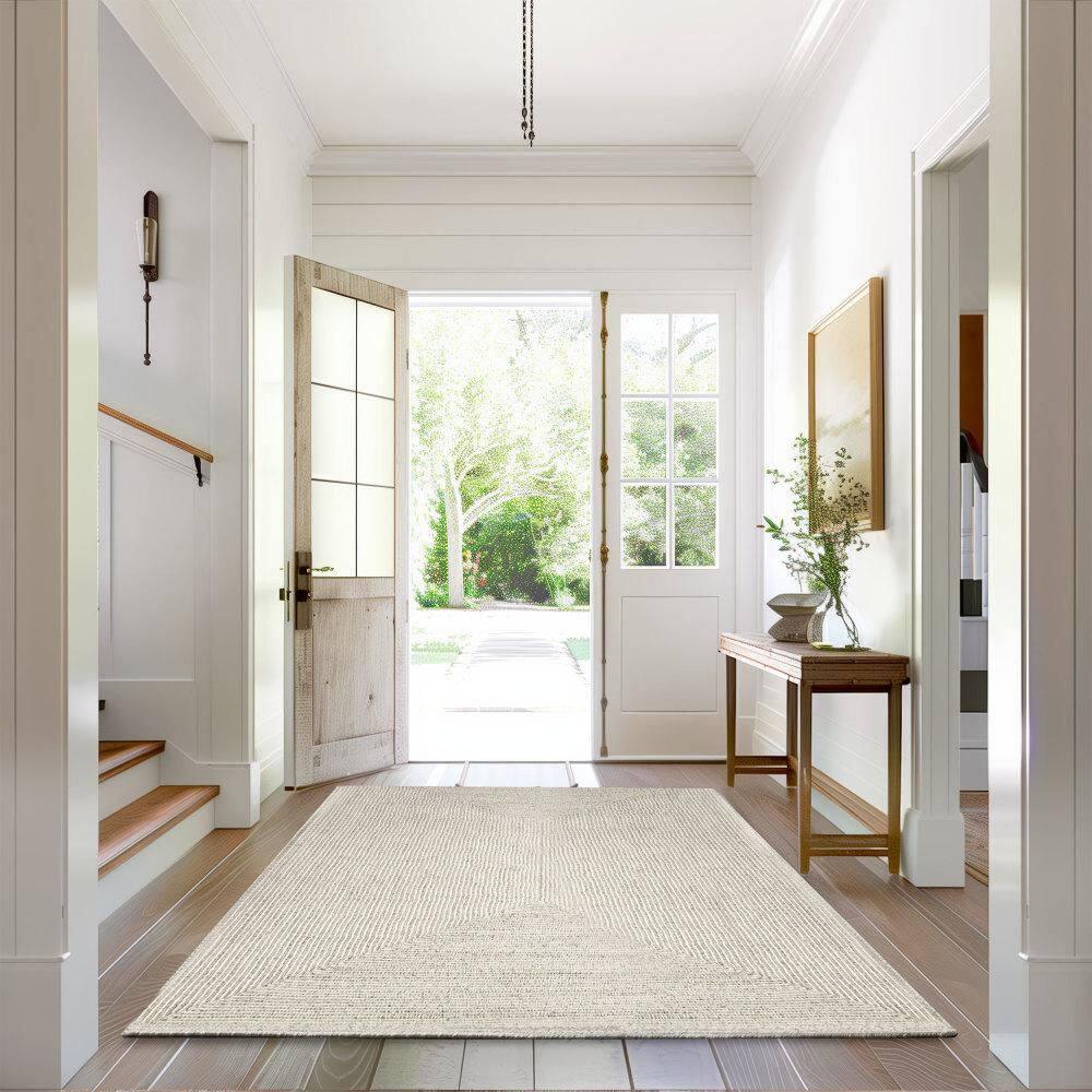 nuLOOM Wynn Braided Indoor/Outdoor Ivory 12' x 15' Casual Area Rug