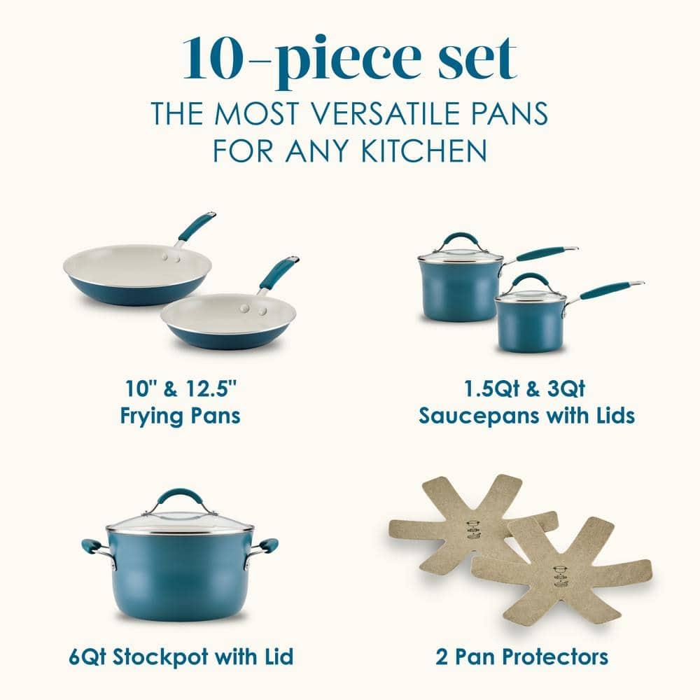 Rachael Ray Rachael Ray Cucina Ceramic Nonstick Cookware Pots And Pans Set, 10 Piece