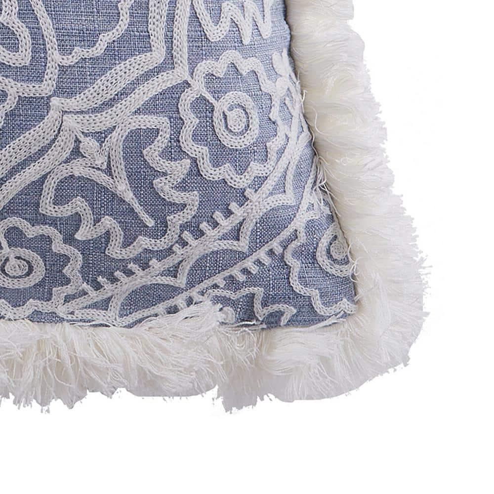 Bennett Embroidered Fringe Decorative Pillow - Villa Lugano by Levtex Home