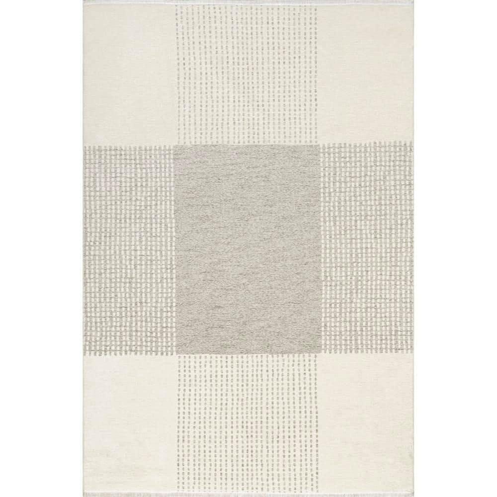 Nuloom Kirby Plaid Pet Friendly Premium Reversible Machine Washable Area Rug, 7' 10" x 10', Cream