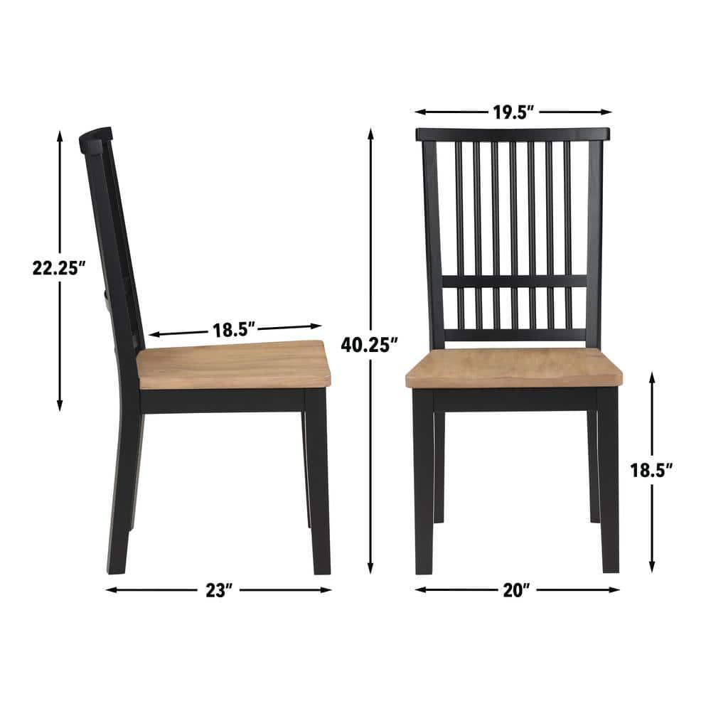 Lixy Solid Wood Slat Back Side Chair