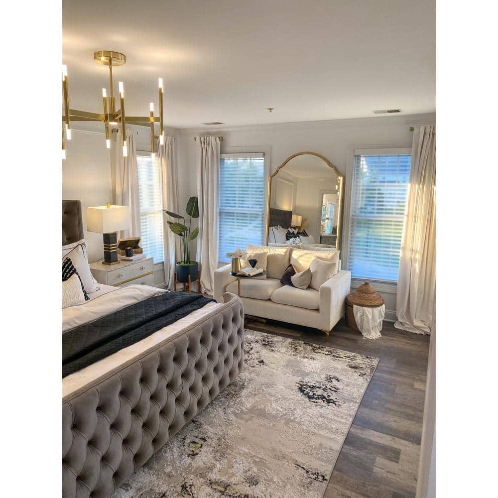 Willa Arlo™ Interiors Battaglia Gray/Gold/Black Area Rug