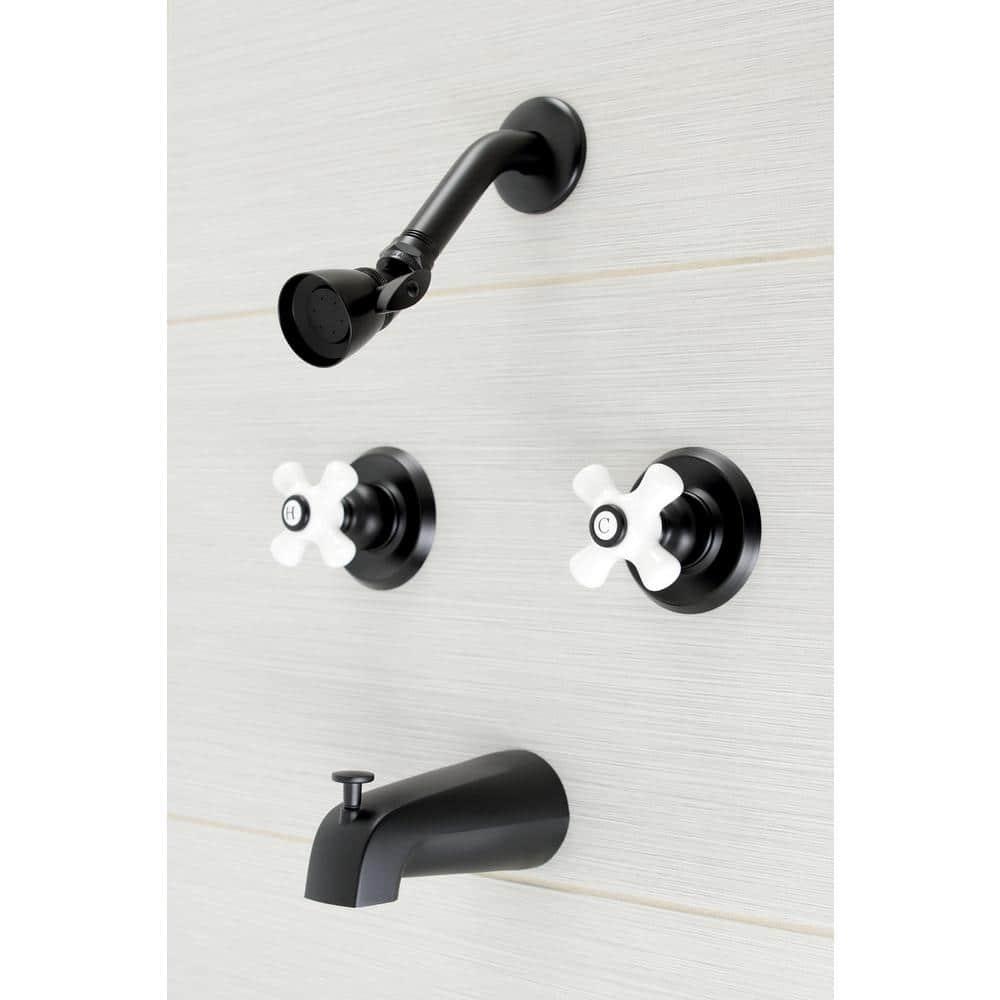 Kingston Brass KB240PX Kingston Brass Victorian Double-Handle Tub and Shower Faucet