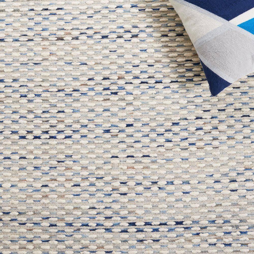 Marbella MRB158 Hand Woven Indoor Area Rug - White/Navy - 9'x12' - Safavieh