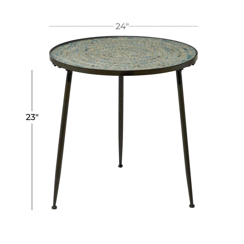 Black Metal Vintage Accent Table