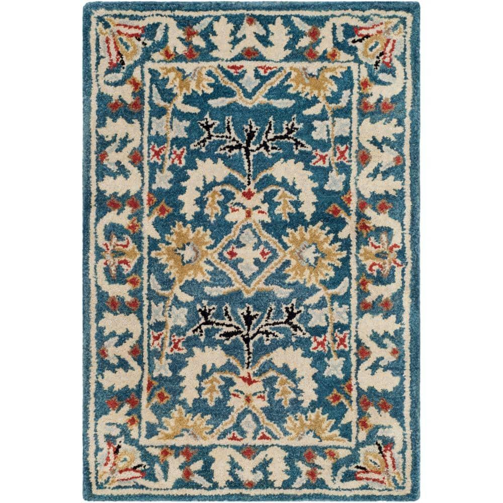Antiquity AT64 Hand Tufted Accent Rug - Dark Blue/Multi - 2'x3' - Safavieh.
