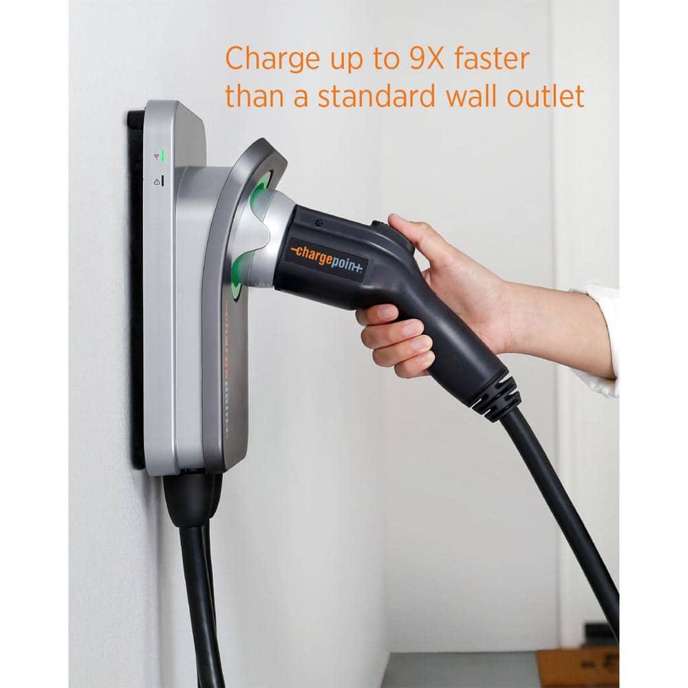 ChargePoint HomeFlex Level 2 EV Charger J1772, Hardwired for Electric Car - Fast Smart Battery Power Charging at Home for Electric Automobile Vehicles