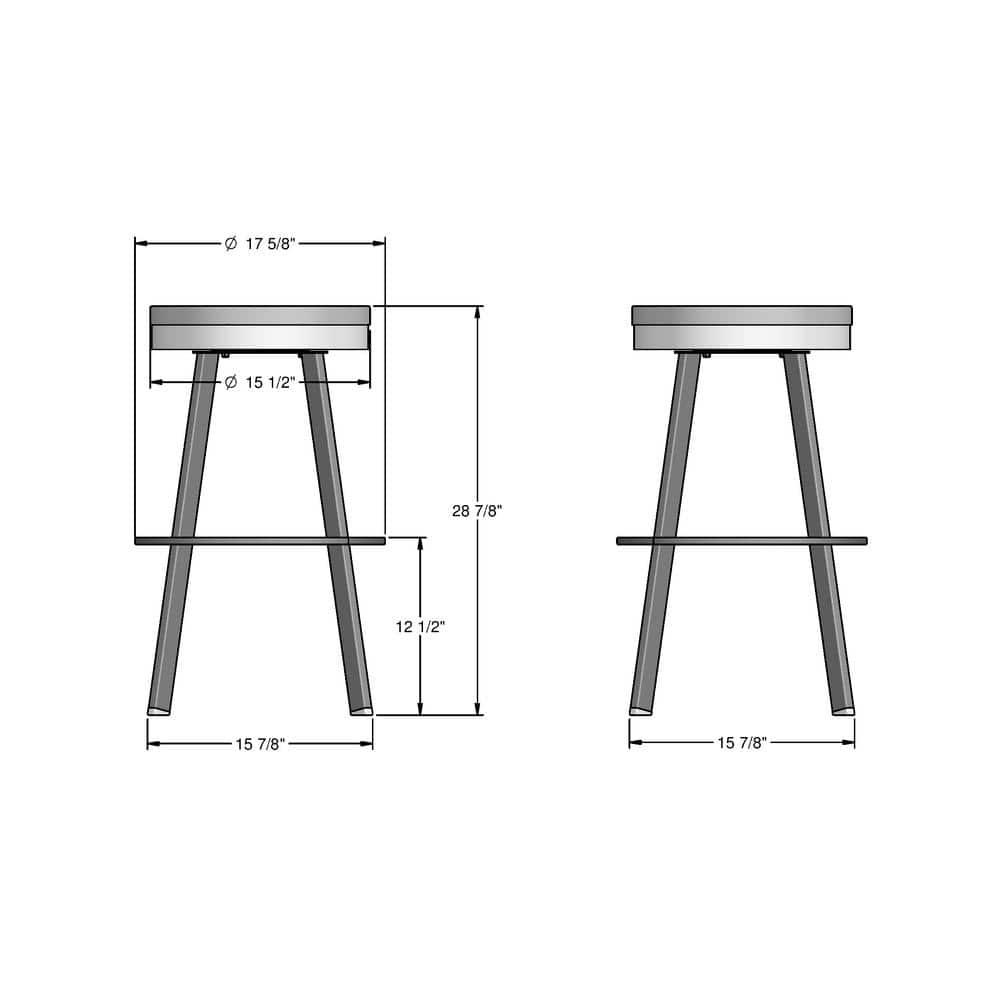 Amisco Warner 30 In. Swivel Bar Stool - Grey Distressed Wood / Black Metal