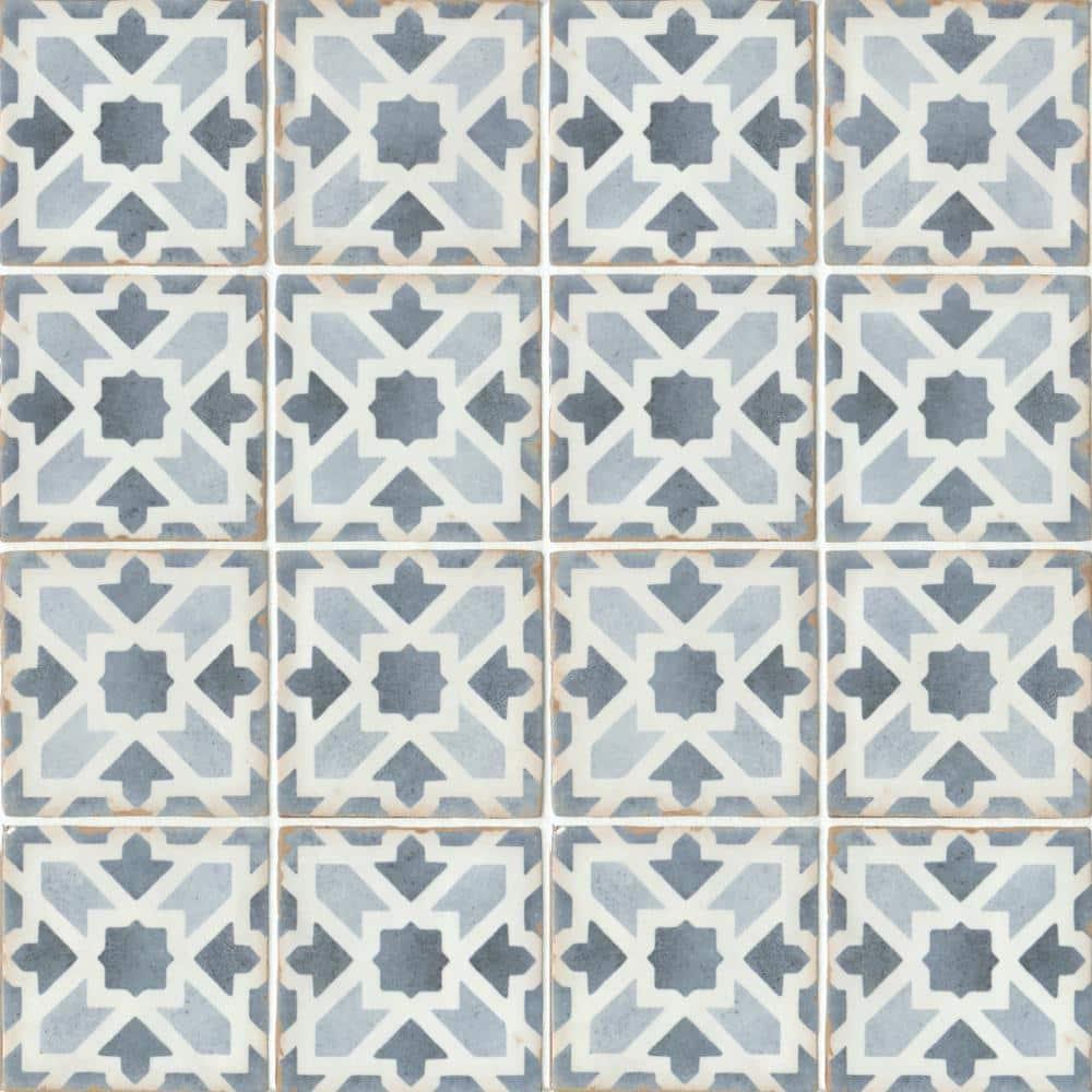 Casablanca 5" x 5" Ceramic Patterned Floor Use Tile