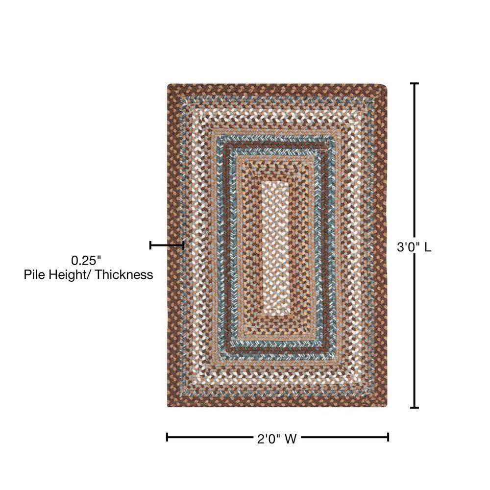 Braided BRD313 Hand Woven Accent Rug - Brown/Multi - 2'x3' - Safavieh.