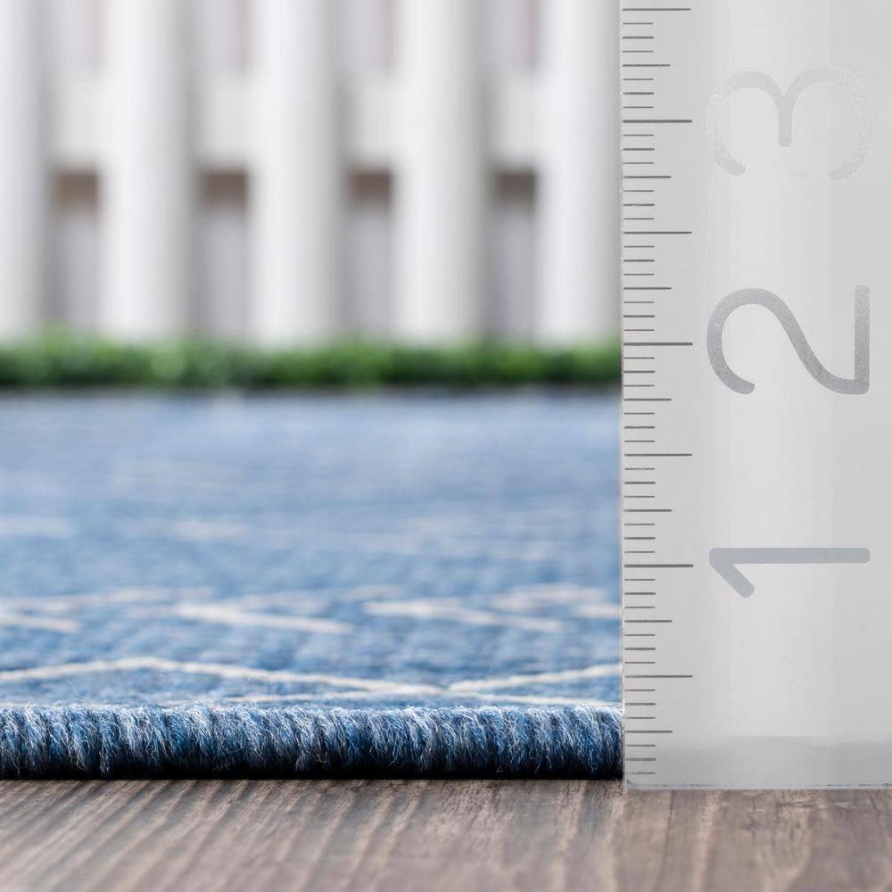 Nuloom Serna Diamond 11x15 Indoor/Outdoor Area Rug for Living Room Patio Deck Front Porch Kitchen, Blue/Ivory
