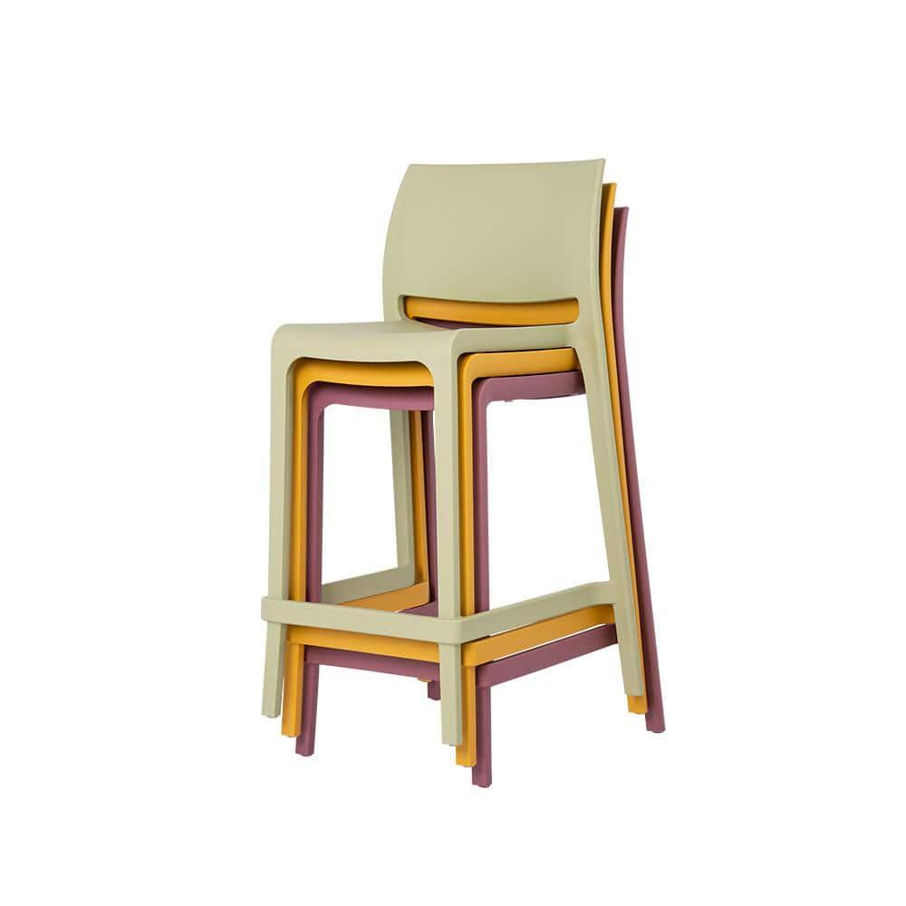 Lagoon Sensilla Resin Stackable Counter Stool Set of 2