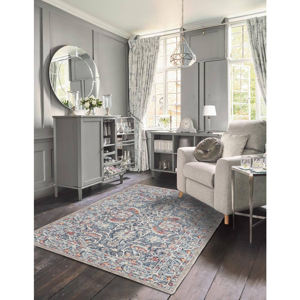 Laura Ashley Turkish Mystic Chenille Medallion Area Rug_Navy/Navy