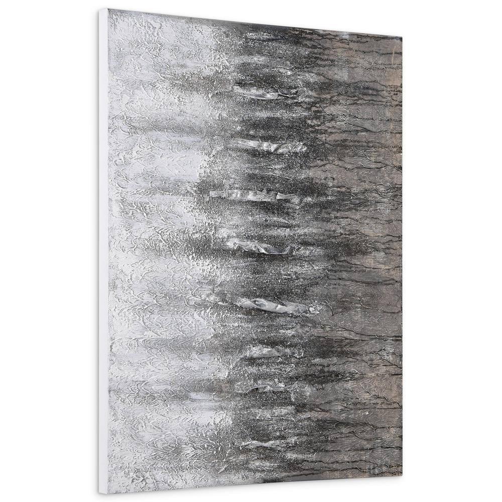 Empire Art Direct Gray Frequency Textured Metallic Hand Painted Wall Art, 30" x 40" x 1.5", Ready to Hang