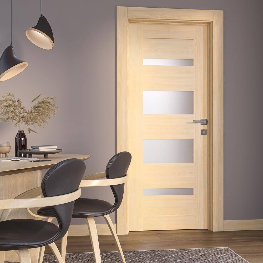 Belldinni Avon Glass Solid Manufactured Wood Standard Door | Wayfair