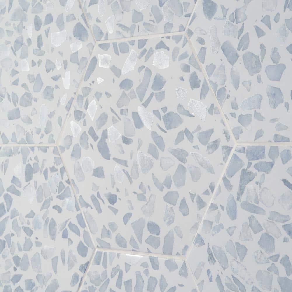 Jurassic Hex 9" Terrazzo Look Porcelain Floor & Wall Tile (8.07 Sq. Ft. / Case)