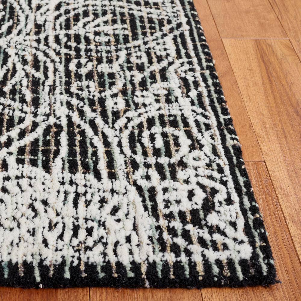 Ebony EBN114 Hand Tufted Area Rug - Black/Ivory - 6'x6' - Safavieh.