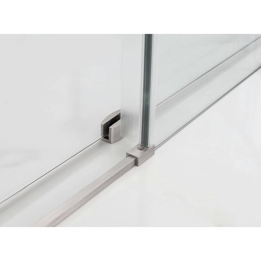 Coraline 44" - 48" W x 33.875" D x 76" H Frameless Sliding Shower Enclosure