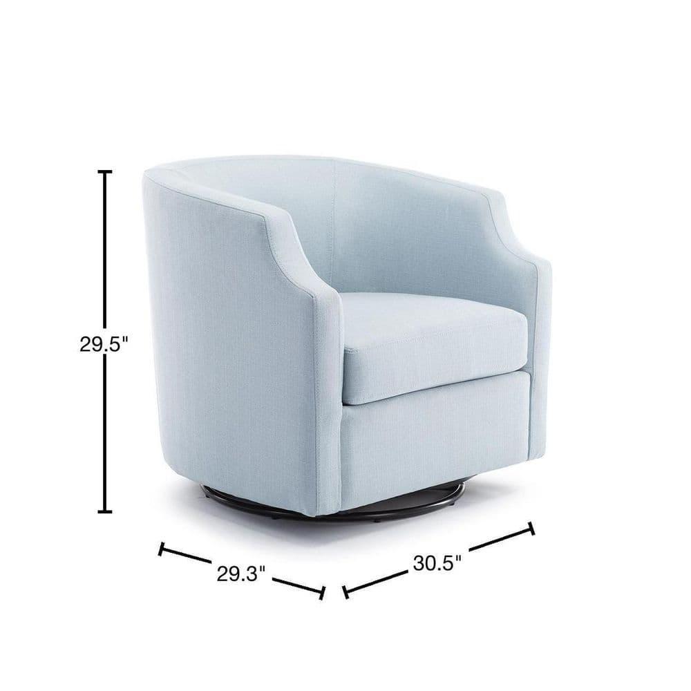 Debbie 77.47cm Wide Polyester Swivel Barrel Chair
