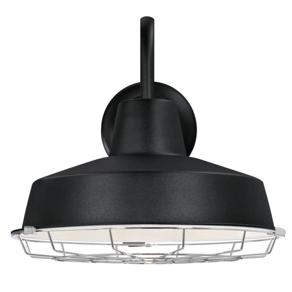 Westinghouse Lighting Westinghouse Academy One-Light LED Outdoor Wall Fixture, Cage Shade 20 Textured Black (New Version) 12-Inch 7 to 12 Inches 13 to