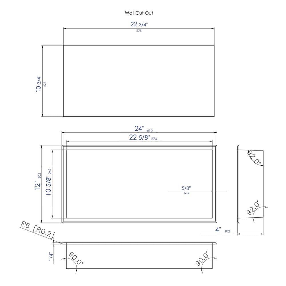 Adhesive Stainless Steel Shower Shelf