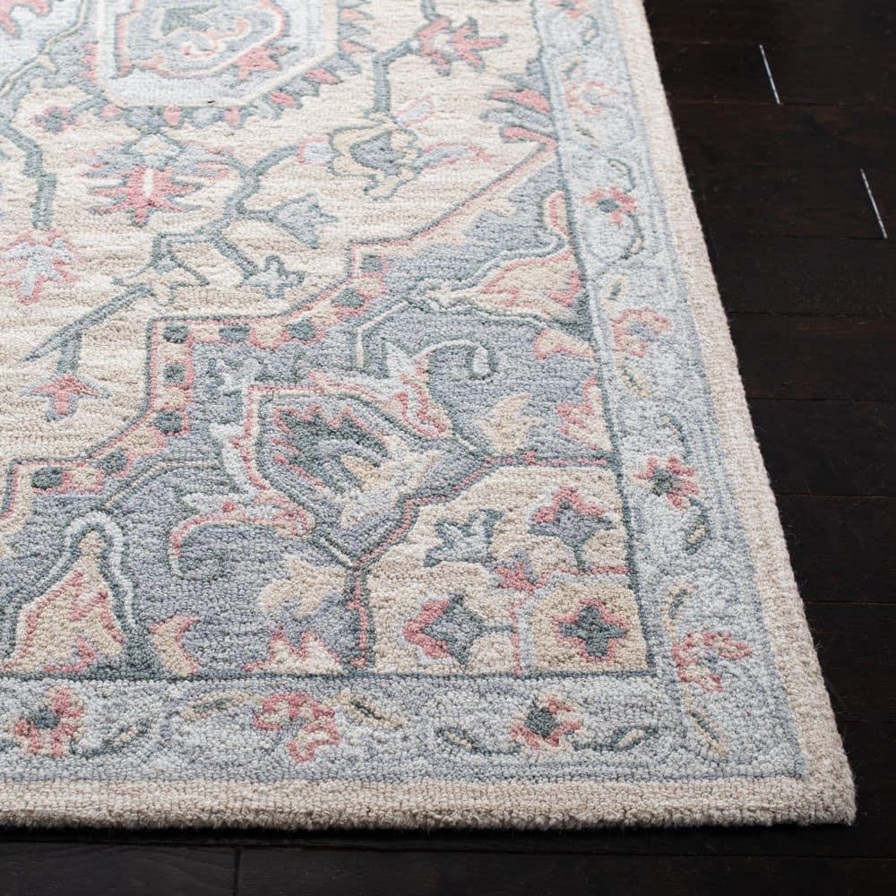 Heritage HG922 Hand Tufted Area Rug - Beige/Blue - 3'x5' - Safavieh.