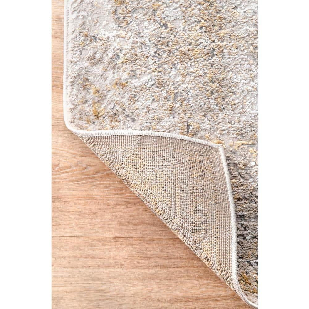 Nuloom Madisson Medallion 2x10 Runner Indoor Area Rug for Living Room Bedroom Dining Room Entryway Hallway Kitchen, Gold/Ivory