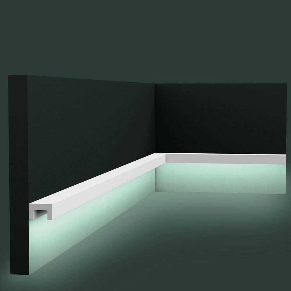 Orac Decor 1-1/8 in x 3/4 in x 78-3/4 in Primed White Plain Polystyrene Crown Moulding (Set of 4)