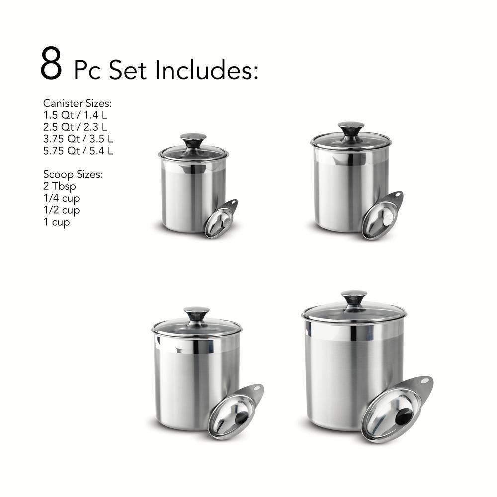 Tramontina Gourmet 8 Piece Canister and Scoops Set