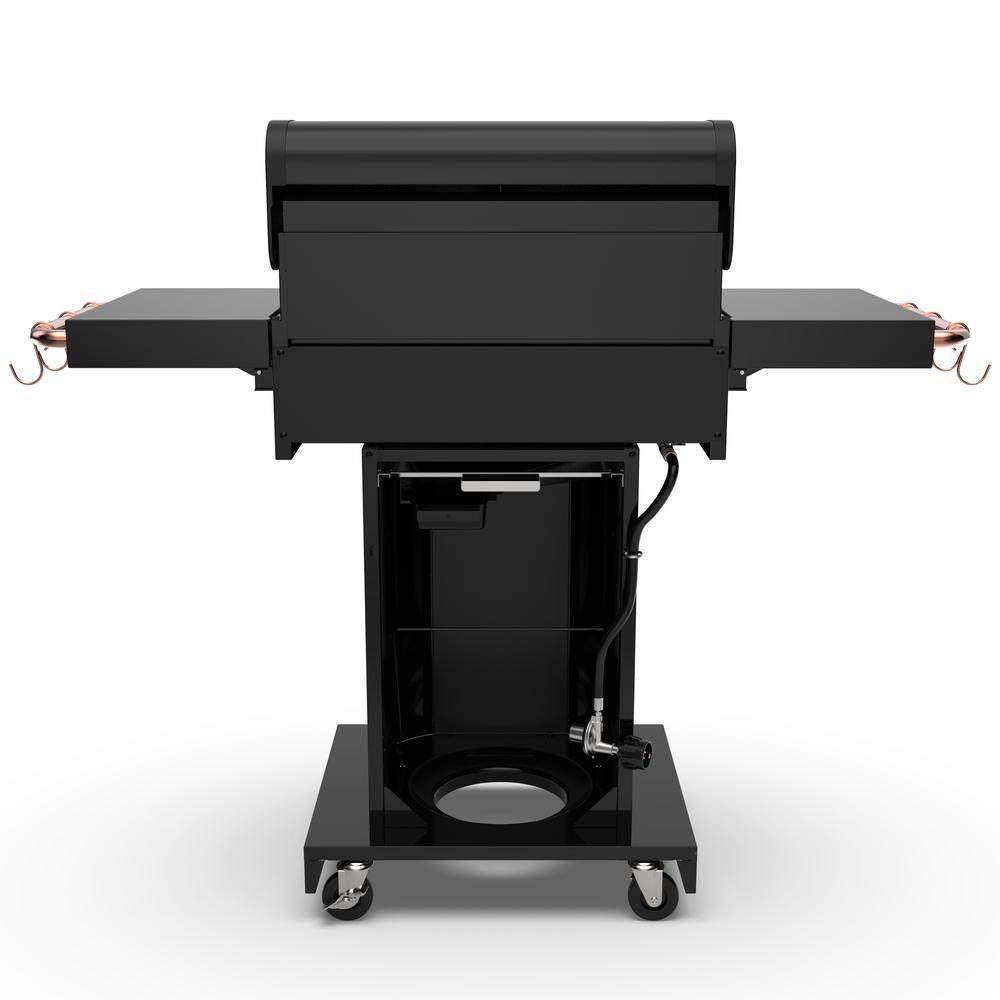 Kenmore 3-Burner Propane Gas Grill with Foldable Side Tables for Outdoor BBQ