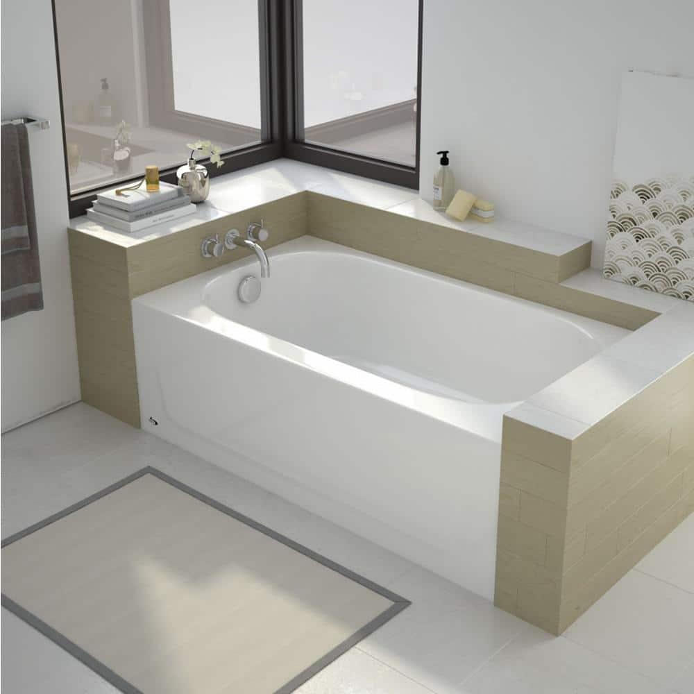 Kona 54'' x 30'' Alcove / Tile In Soaking Porcelain Bathtub