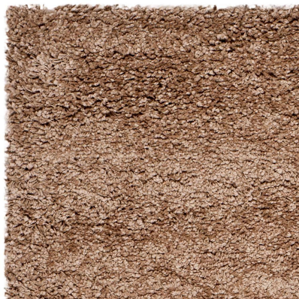 Safavieh Milan Shag 10 x 14 (ft) Loomed Polypropylene Dark Beige Rectangular Indoor Solid Area rug