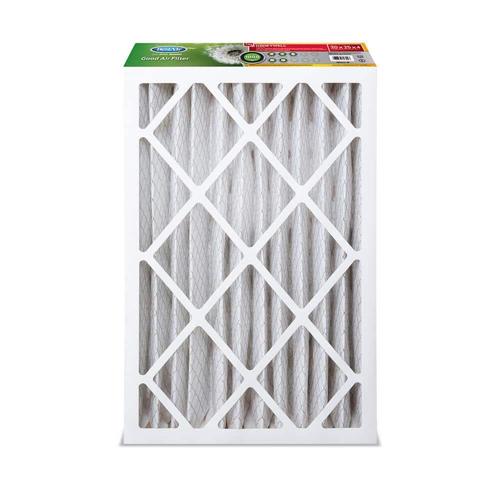 BestAir 3pk Honeywell 16X25X4 Replacement Air Furnace Filter Merv 8: Electrostatic, Captures Dust & Pollen, 3-Pack