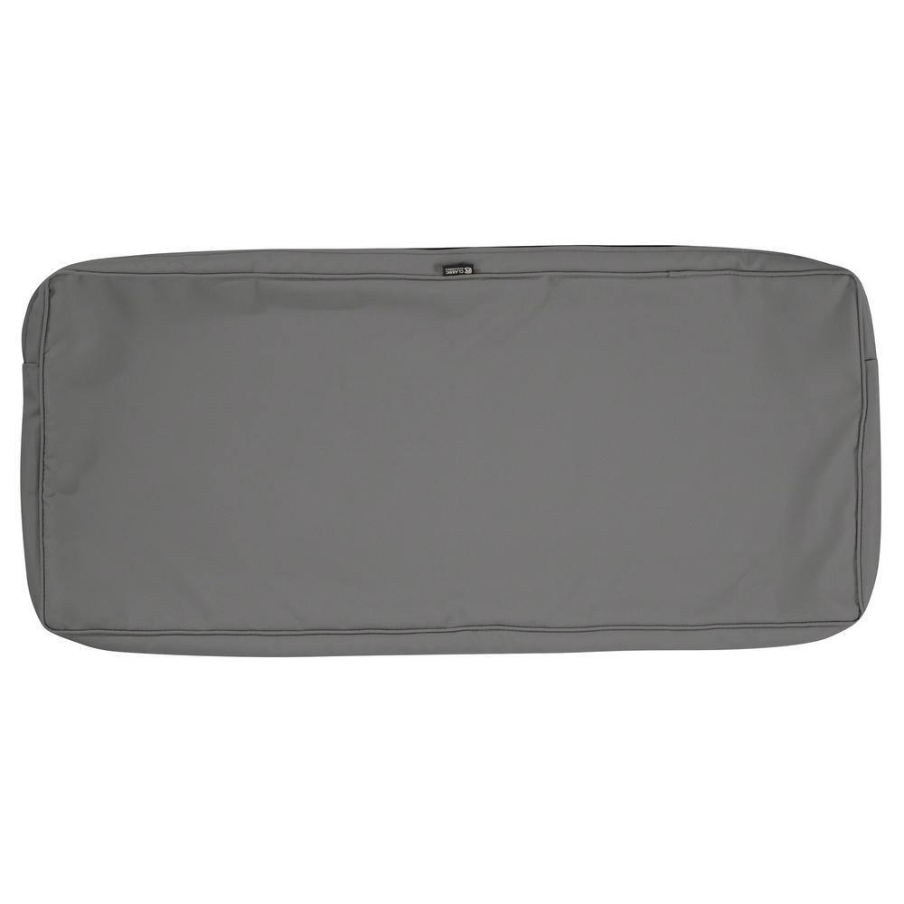 Classic Accessories 62-015-LCHARC-EC Bench Cushion Combo, 48"W x 18"D x 3"Thick, Light Charcoal