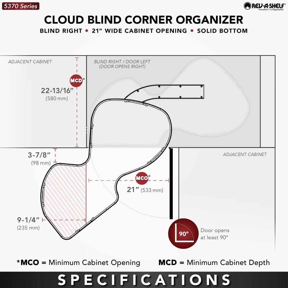 Rev-A-Shelf Rev-A-Shelf Sliding 4-shelf Wire Blind Corner Cabinet Organizer