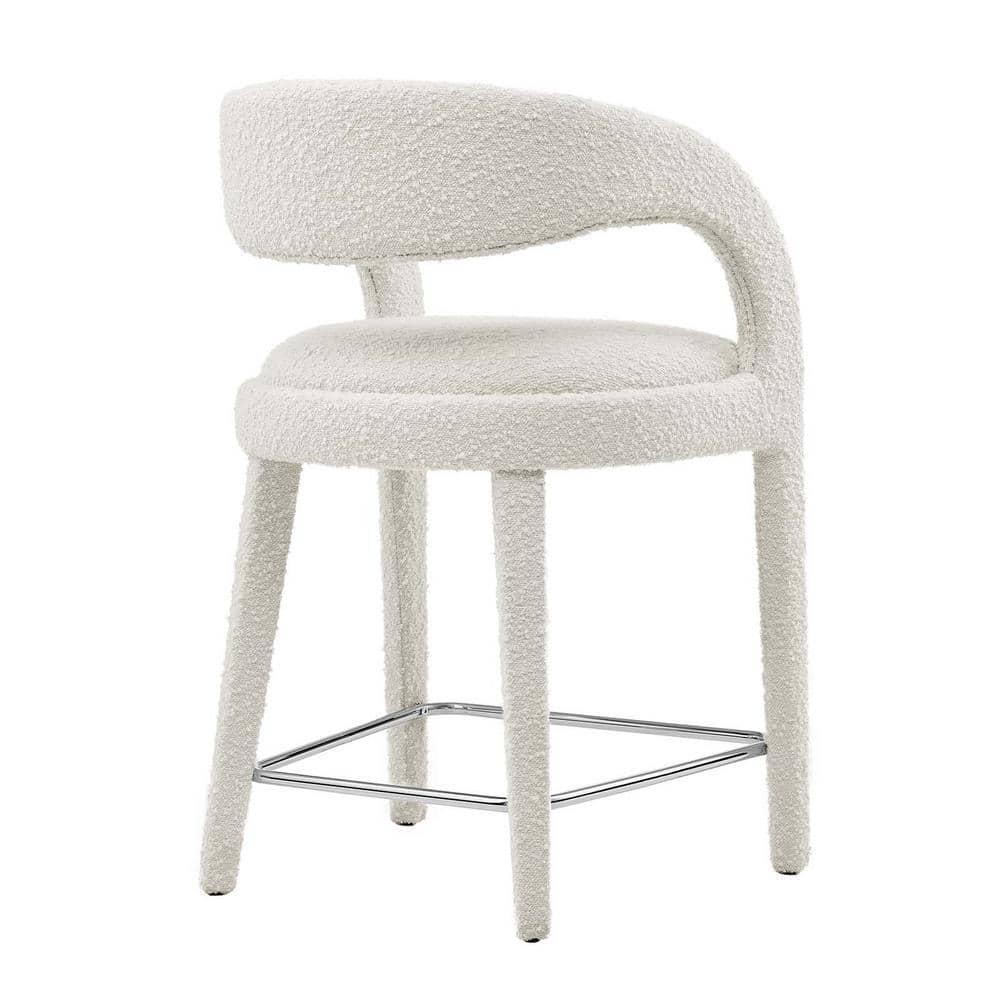 Modway Pinnacle Boucle Upholstered Counter Stool Set of Two