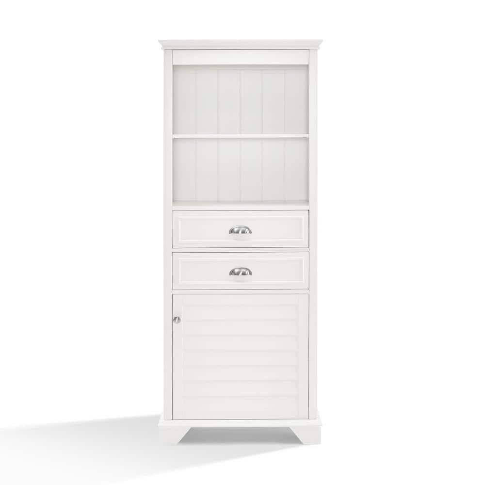 Crosley Lydia Contemporary Linen Cabinet in White