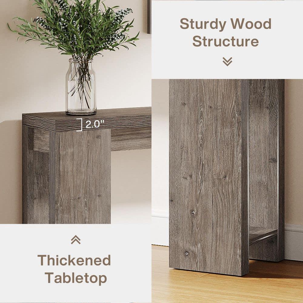 Millwood Pines 70.9" Console Table For Entryway, Farmhouse Wood Sofa Couch Tale