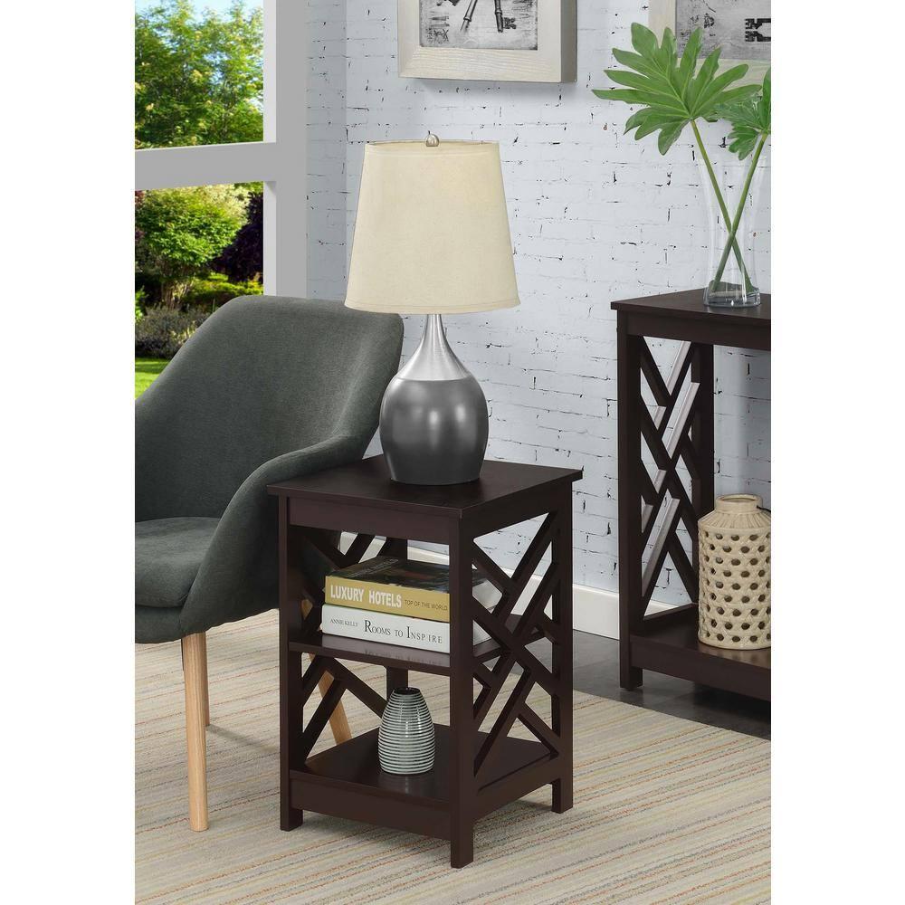 Convenience Concepts Titan End Table with Shelves, Multiple Finishes