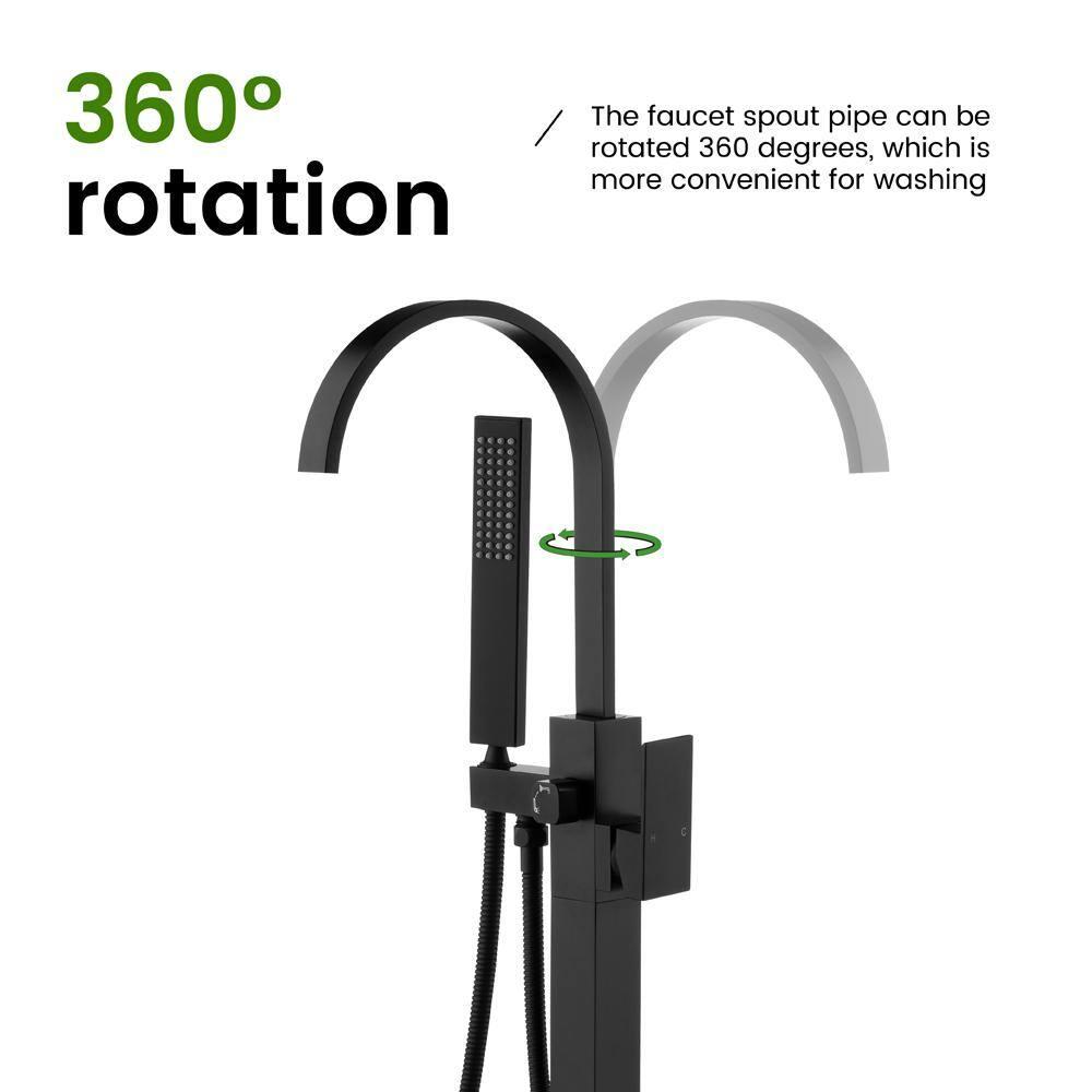 Floor Tub Filler with Diverter