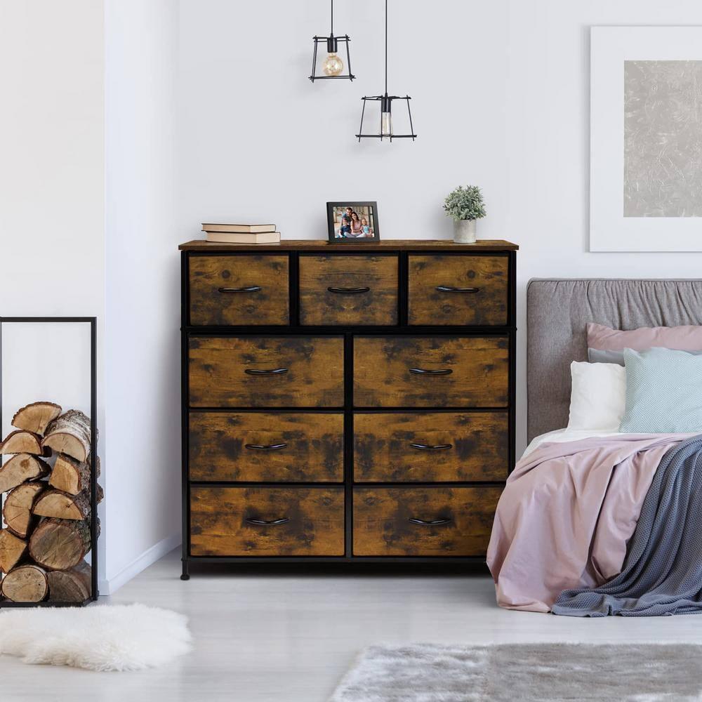 Farmhouse Brown Nursery Dresser with Soft Close Deep Drawers