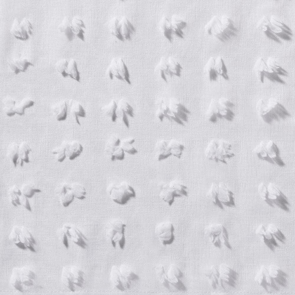 Amalgamated Textiles Exclusive Home Spirit Woven Pouf Applique Sheer Rod Pocket Curtain Panel Pair (Set of 2)