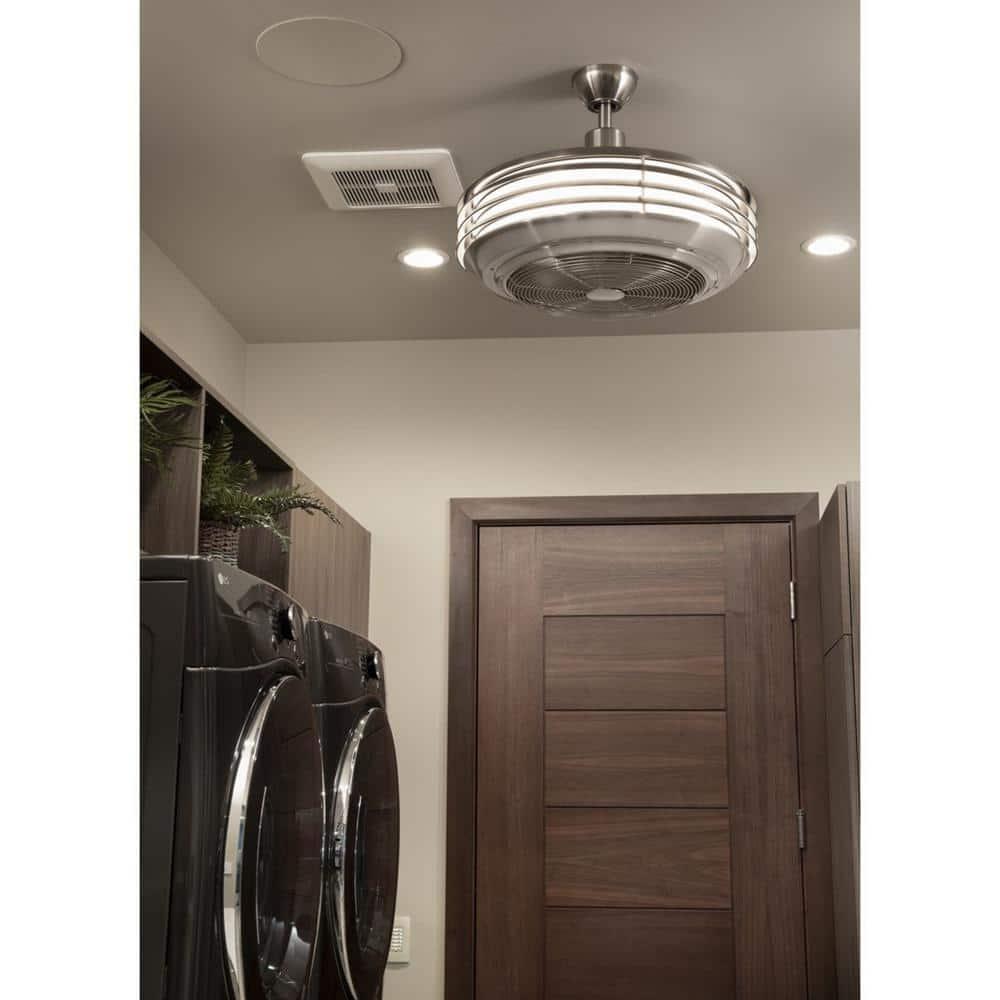 P2594-0930K-Progress Lighting-Sanford - Wide - Ceiling Fan - 1 Light - Handheld Remote - Damp Rated in Transitional style - 22.88 Inches wide by 17.75