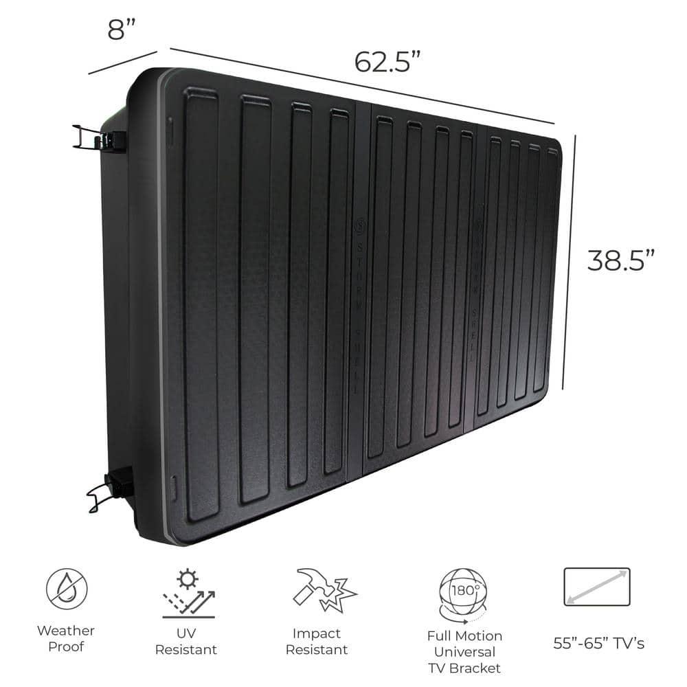 Storm Shell Black OUTDOOR TV ENCLOSURE