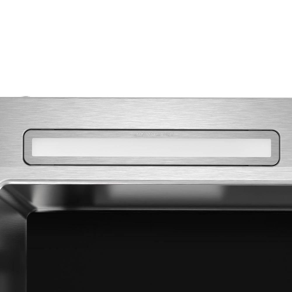 Streamline 28 in. Curino Ductless Insert 350 CFM Range Hood in Glossy Black with Mesh Filters, Electronic Button Control, LED Lights